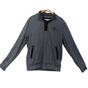 Universal Studios Theme Park Gray 1/4 Zip Mock Neck Sweatshirt Unisex Med Size M